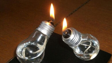 چراغ نفتی با لامپ سوخته!