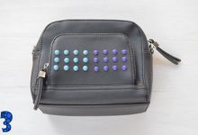 یک مدل ساده تزیین کیف با مهره های رنگی