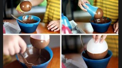 ساختن ظروف شکلاتی با کمک بادکنک