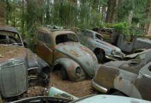 قبرستان خودروهای قدیمی در جنگل های بلژیک