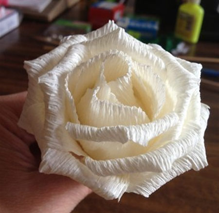 ساخت گل رز با کاغذ کشی
