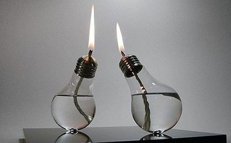 ساخت چراغ نفتی, نحوه ساخت چراغ نفتی با لامپ سوخته