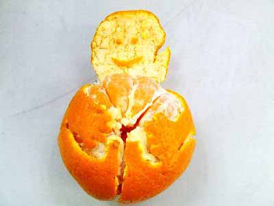 ساخت آدمک با پوست نارنگی