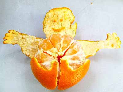 ساخت آدمک با پوست نارنگی